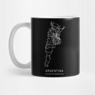 Argentina Road Map Mug